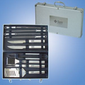 10 Pc BBQ Set in Aluminum Case